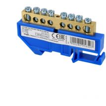 Bloc de jonction sur rail DIN - 500V - Bleu - Installation facile - Connexion sécurisée