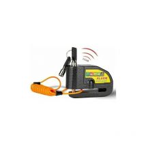 Bloc Disque Alarme Antivol Moto Bloque Disque Scooter Disc Lock avec Alarme de 110db,2Clés,1.5m Câble Antivol,1 sac de Bloc Disque Alarme pour