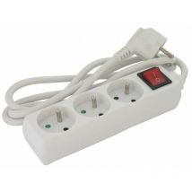 Dhome - Bloc multiprise standard 3g 1mm² avec interrupteur 3 x 2p+t 1,50
