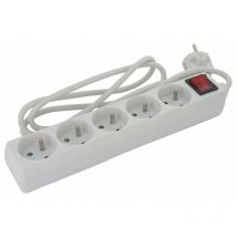 Dhome - Bloc multiprise standard 3g 1mm² avec interrupteur 5 x 2p+t 1,50