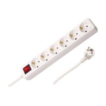 Ledkia - Bloc Multiprise 6 Prises Type f Schuko 5m Noir
