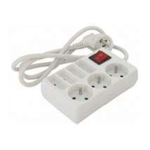 Dhome - Bloc multiprise - Standard 3 x 2P+T 16 a - 4 x 2P 6 a - Câble 3G1 mm² - l. 1,5 m - Avec interrupteur