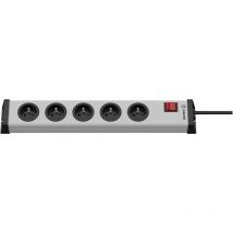 Ehmann - Bloc multiprise avec interrupteur 0201x02052303 gris fiche fr 1 pc(s)