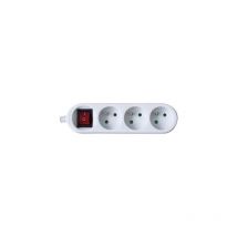 Bloc Multiprise X3 Avec Interrupteur Dg-Fb03ka Blanc Gao