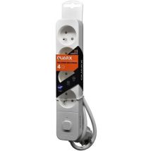 Multiprise Quarx 4 Prises - Avec Interrupteur, Câble 3m