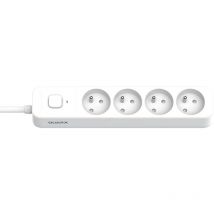Bloc multiprises nf 2P+T 16A avec interrupteur Quarx 4 prises - 1,50M - blanc
