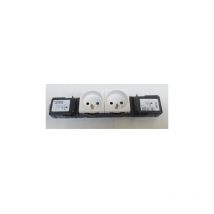 Bloc p.logix 2X2P+T wago blanc Planet Wattohm 27990