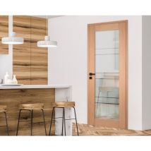 Bloc porte 1 Vitrage cassiopeia bois chêne européen 2040 x 830 Gauche