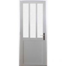Bloc Porte Atelier Blanc Vitre Depoli H204 x L73 Poussant Gauche Cotes Tableau