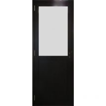 Bloc Porte Athena Noir H204 x L83 Poussant Gauche Cotes Tableau +Poignée