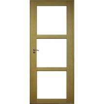 Gd Menuiseries - Bloc Porte Ayous Vitrage Transparent H204 x L73 Poussant Droite Côtes Tableau