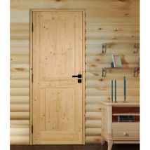Bloc porte bois épicéa andromeda 2 panneaux 830 droit