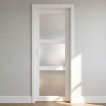 Bloc Porte Kenya Blanc Vitre H204 x L83 Poussant Droite Côtes Tableau
