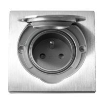 Prise étanche 2p+T encastrable IP55 NF acier inoxydable OR-AE-1397 Orno
