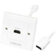 Bloc prise murale encastrable - hdmi - blanc