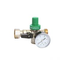 Bloc réducteur de pression à piston 3 en 1 Pronorm avec vanne, clapet et manomètre - femelle écrou libre/mâle 3/4' (20/27) - Somatherm