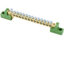 Schelinger - Bloc Terminal sur Isolateurs Plats 6x9 - Vert - Certification ce - Tension d'Isolement 500V