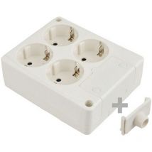 Bipolare multiprise 4 prese laterali 16a 250v bianco Solera 8104