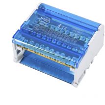 Blocco di distribuzione modulare 44 - Rail TH35 - IP20 - 4x11 Stazioni - 86x100x50mm