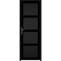 Gd Menuiseries - Blocco porta Telia Black 4 pannelli H204 x L73 spingendo a destra dimensioni pannello + maniglia