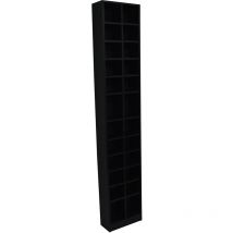 Watsons - block - Tall Sleek 360 cd / 160 dvd Media Storage Tower Shelves - Black - Black