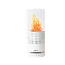 The Flame Tischfeuer und Bluetooth Lautsprecher von Audio weiß - Block