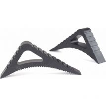 Ontway - Cale Fenêtre pour Intérieur et Extérieur - Lot de 2 en Noir – Bloque Porte Ouverte – Stoppy Arrêt-Porte en Caoutchouc – Bloc Fenêtre Ouverte