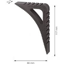 Aougo - Blockystar Cale Fenêtre pour Intérieur et Extérieur - Lot de 2 en Noir – Bloque Porte Ouverte – Stoppy Arrêt-Porte en Caoutchouc – Bloc
