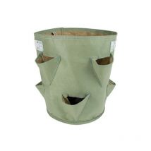 BloemBagz pot Fraise: Un pot de tissu pour vos Fraise avec 8 poches latérales Couleur: Living Green - Living Green