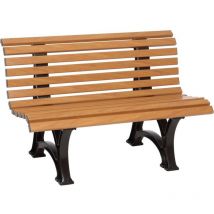 2er-Bank Amrum 120 cm Holzoptik Vollkunststoff-Standfüße