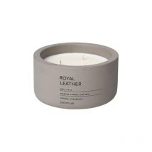 Blomus Fraga Bougie parfumée - 13.2x13.2x7cm - Royal Leather Satellite