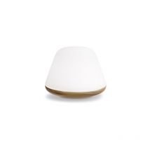 Bloom Lampe à Poser 38cm Laiton, Verre Opalin, Gradateur Sur Cordon 1x E27