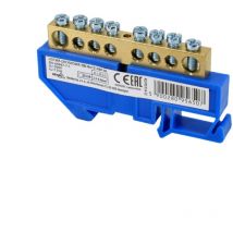 Bloque de unión ferroviaria DIN - 500V - Azul - Fácil instalación - Conexión segura