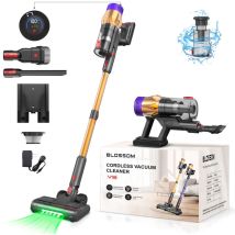 Blossom Kabelloser Vertikalstaubsauger, 550 W, 60 Minuten Laufzeit, Led & Touchdisplay, Für Tierhaare, Teppiche Und Hartböden - Gold