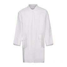 Tablier de protection chimique taille m blanc Col 5boutons 2pochettes