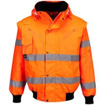 Blouson Bomber HiVis 3 en 1 couleur : Orange taille m Portwest