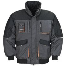 Blouson de pilote taille m gris foncé/noir/orange 65 % pes / 35 % coton