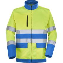 Blouson fluo base xp jaune fluo/bleu azur s