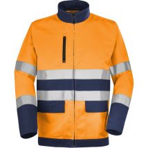 Blouson fluo base xp orange fluo/bleu marine m