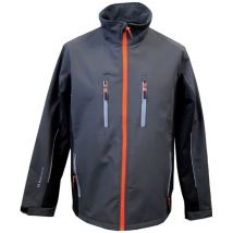 Blouson softshell 61270, gris foncé/noir,Taille s