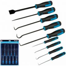 9pc Scraper Pick And Hook Set o Ring Gaskets Hose Seals Remover Tool - Bluespot
