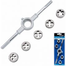 Bluespot - 6pc Metric Die Set With Holder M6 M7 M8 M10 & M12 Thread Repair Kit