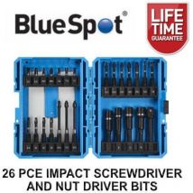 Bluespot - 26pc Magnetic Impact Bit Holder Socket Set Drill Nut Driver Screwdriver