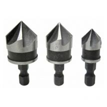 3pc Countersunk Drill Bit Set - Bluespot