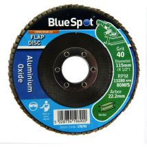 Bluespot - 4.5' 115mm Sanding Discs - 40, 60, 80, 120 Grit Available - 40 Grit / 12 Pack