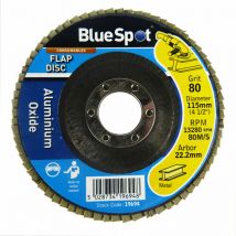 Blue Spot - Bluespot 4.5 115mm Sanding Discs - 40, 60, 80, 120 Grit Available - 80 Grit / 12 Pack