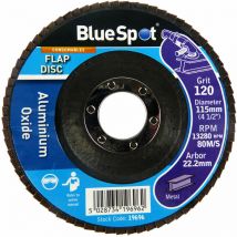 Bluespot - 4.5' 115mm Sanding Discs - 40, 60, 80, 120 Grit Available - 120 Grit / 12 Pack