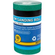 BlueSpot 5mtr 115mm Sanding Roll 80 Grit