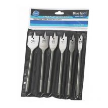 6pc Flat Wood Bit Set - Bluespot