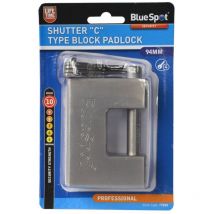 Blue Spot Tools 94mm Shutter "C" Type Block Padlock